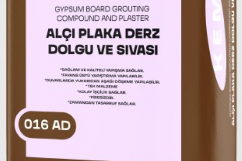 016 ADB KEM Alçı Plaka Derz Dolgu ve Sıvası